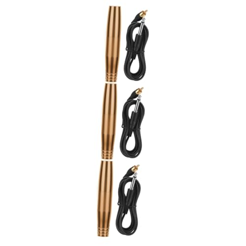 NOLITOY 3pcs Rotating Pen Tattoos Supplies Rotary Tattoos Tattooing Aluminum Alloy Rose Gold