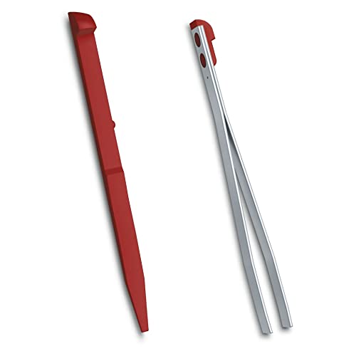 Red toothpick + tweezers spares for LARGE 91mm swiss army knife