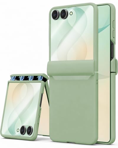 Image of STORMTAL for Samsung Galaxy Z Flip 8 Case, Hinge Protection, Built-in Screen Protector, Wireless Charging, Shockproof, Slim Rugged Phone Protective Case for Galaxy Z Flip 8 Matcha