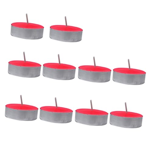 ABOOFAN Led Tea Light Candles 10pcs Plastic Candles Non-Glare No Flicker Energy-efficient for Parties Wedding Decor 1-1.5h