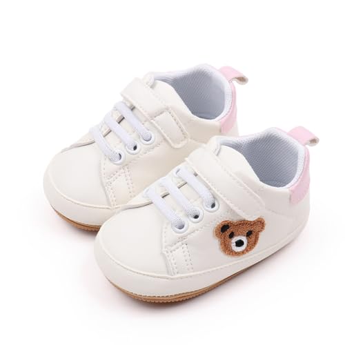 Baby Shoes Artificial PU Walking Shoes Newborns Cartoon First Walkers InfantsLearning to Walk Shoes Pink