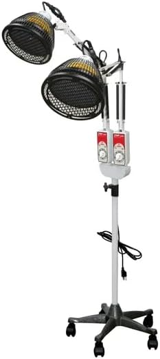 Wabbo TDP Heat Lamp - 6.75" Single Head, Large Head TDP Lamp w/Infrared Heating Tube - Relief for Joint Pain and Muscle Aches, Increases Blood Flood - Manual Timer