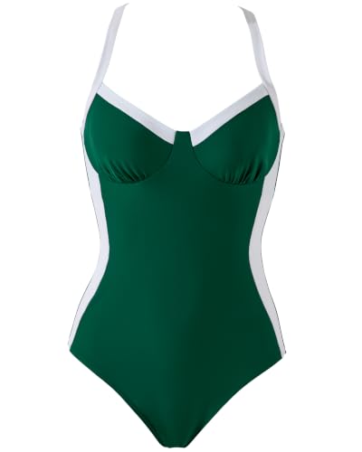 Image of SUUKSESS Womens Tummy Control One Piece Swimsuit Sexy Crisscross Back Bathing Suit