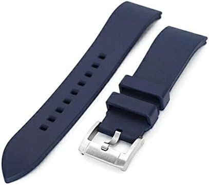 [MiLTAT] 20mm 時計ベルト FKMラバー ネイビー ストレートエンド クイックリリース