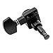 Musiclily Pro 6-in-line 2-pins Full Metal Guitar Locking Tuners Machine Heads Tuning Pegs Keys Set for Fender Strat/Tele Style Electric Guitar, Black