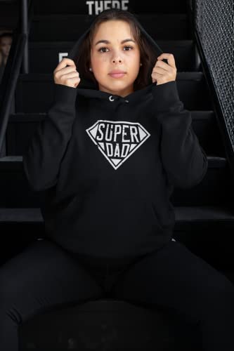 Blusa Moletom Casaco Super Dad Super Pai Unissex Preto Tamanho:GG