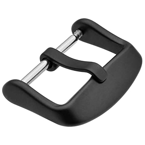 WOCCI 20mm Replacement Buckle for Watch Strap, Large Pin Hole (Black) Cover