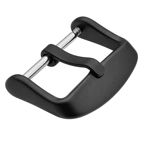 WOCCI 19mm Replacement Buckle for Watch Band, Large Pin Hole (Black)
