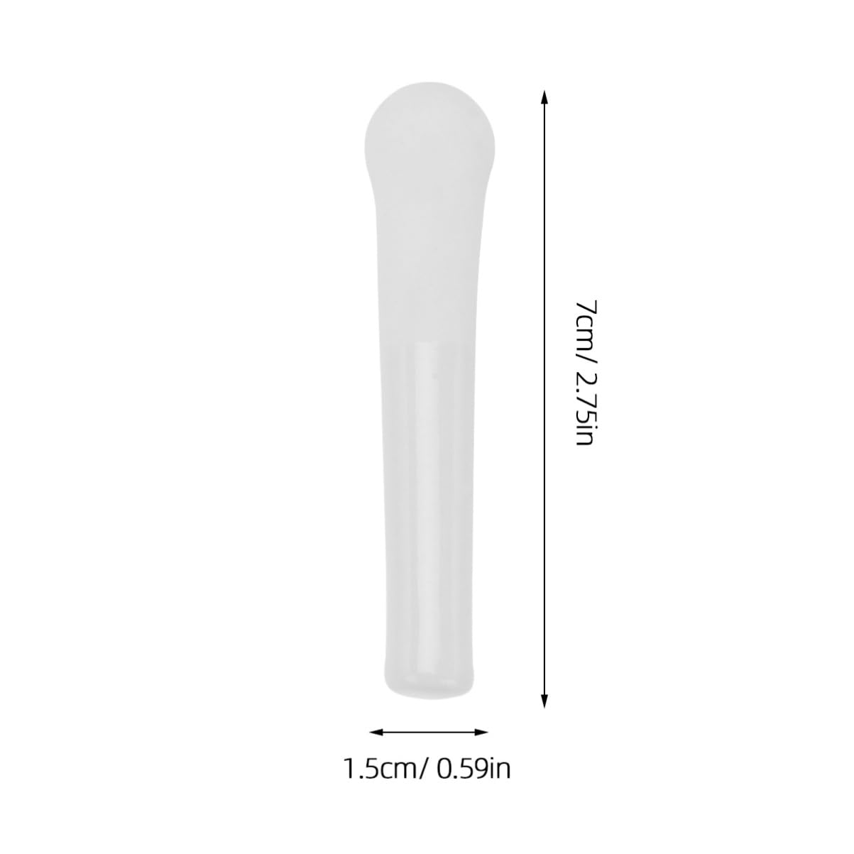 Zerodeko Ceramic Food Grinding Rod, 2.75 Inch White Pestle for Garlic, Medicine, Baby Food, Manual Multifunctional Muddler for Kitchen and Bar