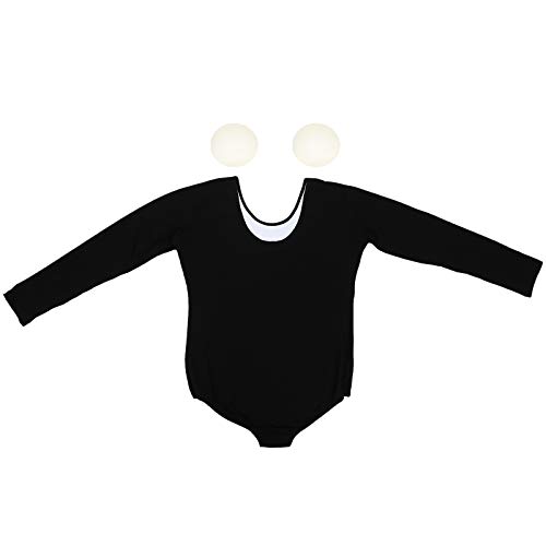 Justaucorps de danse en coton manches longues vêtement gymnastique fille taille 130