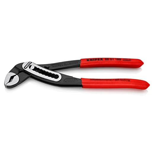 Knipex Alligator® Tenaza de agarre negro atramentado, recubiertos de plástico antideslizante 180 mm 88 01 180