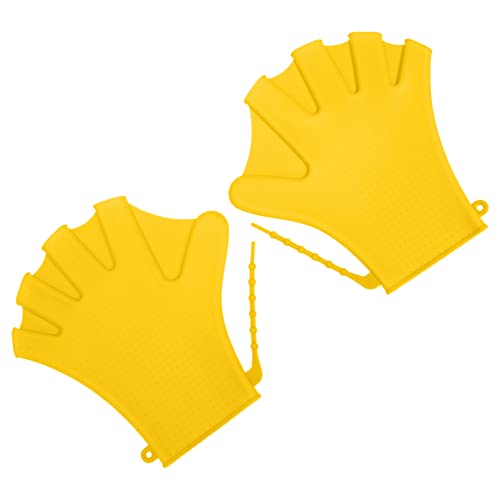 LAPYAPPE 1Pair Adjustable Swim Paddles Diving Auxiliary Gloves for Adults Comfortable Water Gloves for Training and Pool Activities Skid Wear Resistant