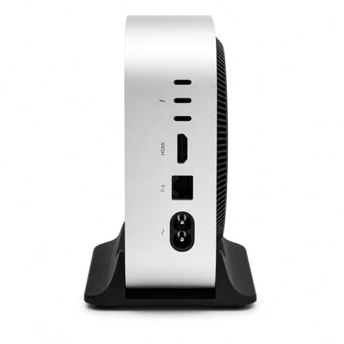 Image of Azoth Vertical Stand for Mac mini M4 / M4 Pro - Compact Space-Saving Holder with Full Rear Port and Easy Access to Power Button | Fits All Mac mini M4 Variants | Black
