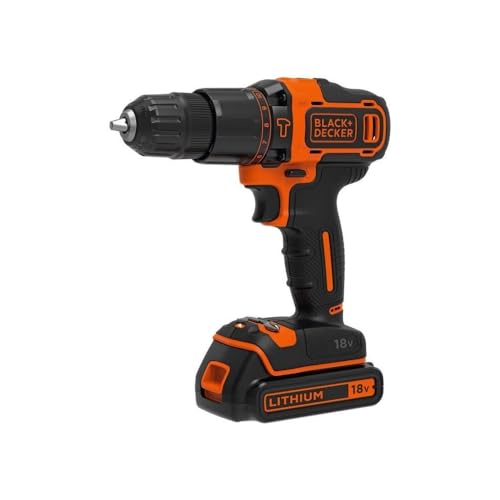 BLACK+DECKER BDCHD18S32 trapano a percussione senza fili 18 V – 32 accessori + Borsa di...
