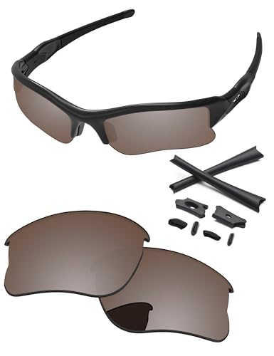Image of Replacement Lenses & Rubber Kits for Oakley Flak Jacket XLJ OO9009 63mm - Precision Fit, UV Block, Impact Resistant
