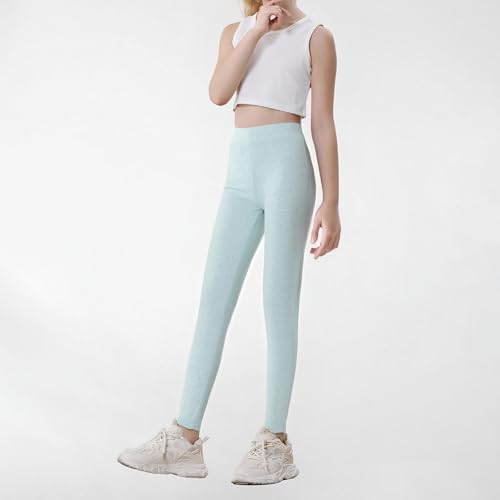 4 Pack Girls Cotton Leggings Stretchy Yoga Pants Kids Soft Full Length Solid Leggings2