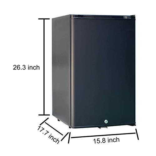 Smeta SDSX-50B2U-1 12V Mini Fridge With Lock And Key, 1.76 Cu. Ft Silent Lockable Refrigerator thumb #1