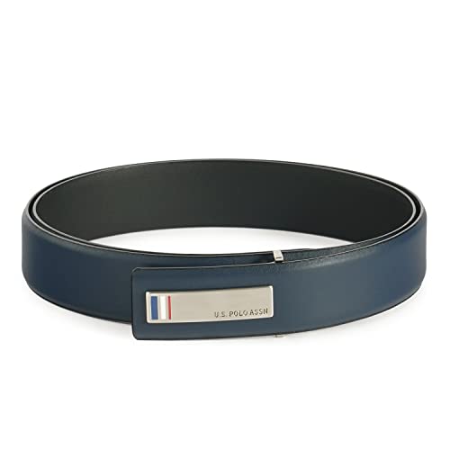 U.S. POLO ASSN. Pisa Leather Belt for Men Blue NAVY - Image 4