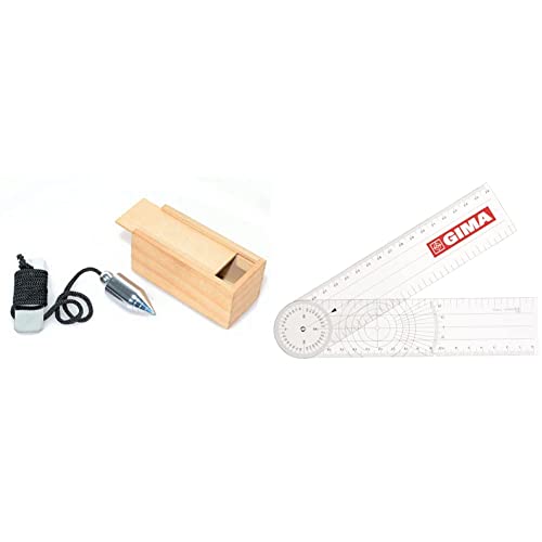 Fil à plomb pour usage médical, avec boîte en bois, longueur 150 cm & orthopédique Goniomètre