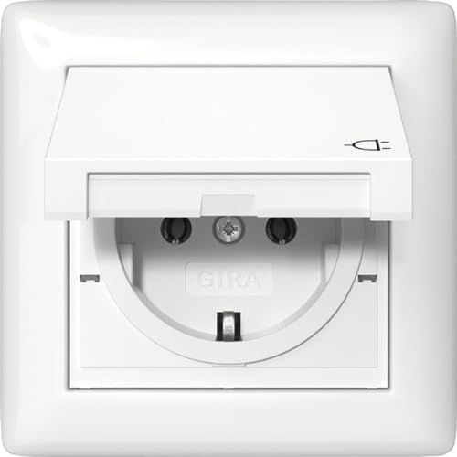 Gira Steckdose 415703 reinweiß mit Klappdeckel IP44