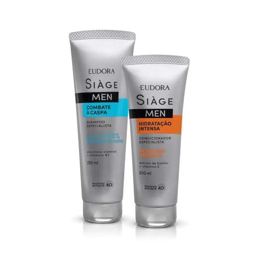 Eudora Kit Siàge Men: Shampoo Combate à Caspa 250ml + Condicionador Hidratação Intensa 200ml