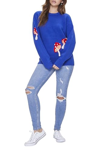 Forever 21 Women's Mushroom Ribbed-Trim Sweater4