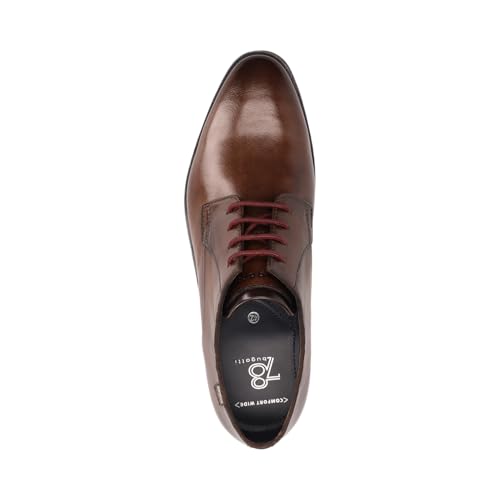 Image of Bugatti Men's Brown Leather Formal Derby Shoes