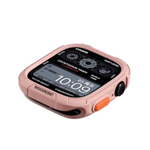 Funda de iWatch 45mm rosa para proteger tu reloj en el gimnasio y la rutina