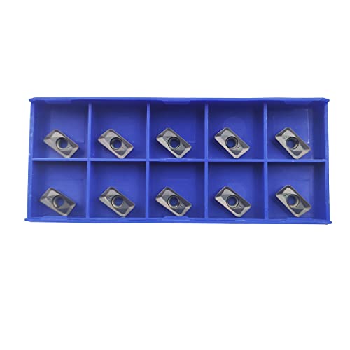 ASZLBYM 10pcs APMT1135 Carbide Milling Insert Used for Indexable End Mill, for Roughing,Semifinishing,Finishing of Steel, Cast Iron, Stainless Steel and Aluminum(APMT1135PDR(Grey))