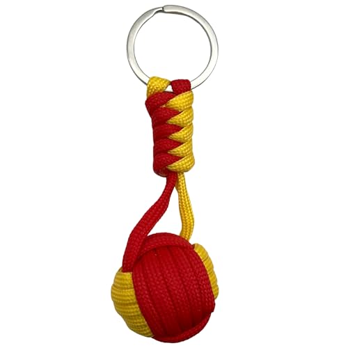AUTOZOCO Llavero bola de cuerda bandera España, patriótico