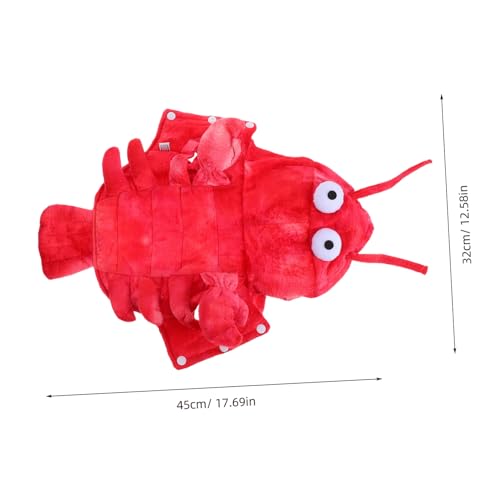 Disfraz de langosta rojo para perro talla XS miniatura 2