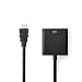 Produktbild Nedis - HDMI -Kabel - HDMI Stecker - VGA Buchse / 3.5 mm Buchse - 1080p - Vernickelt - 0.20 m - Gerade - PVC - Schwarz