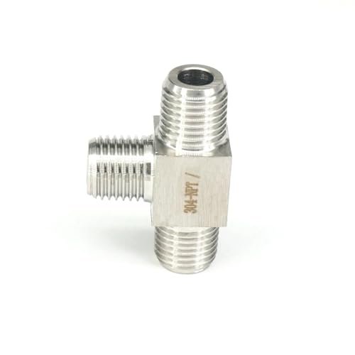 Raccord de tuyau té 1/8 pouce acier inoxydable eau gazole 250 Bar de dérivation