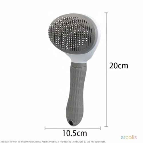 Escova Pelos Pet Automática Rasqueadeira Magica para Cães e Gatos com Cabo Texturizado de Alta Aderê