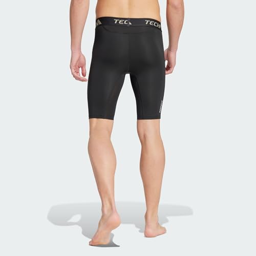 adidas Men's TECHFIT COMPRESSION TRAINING SHORT TIGHT, Black, M - Image 4