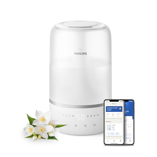 Philips Umidificatore Serie 1000 – Ultrasuoni, Aromaterapia, Serbatoio da 3L con Riempimento...