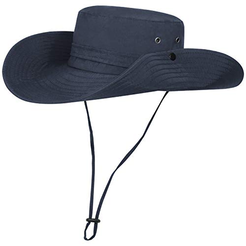 Image of Super Wide Brim Sun Fishing Hat Safari UPF50+ Bucket Boonie Cap for Gardening Hiking Camping
