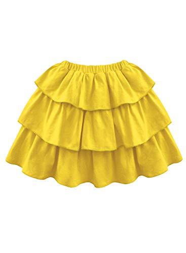 Image of A.T.U.N. (ALL THINGS UBER NICE) Girls Cotton Elasticated Stylish Tiered Skirt | Mini Skirt for Girls
