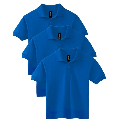 Image of Gildan Kids' DryBlend Short Sleeve Polo, Style G8800b, 3-Pack