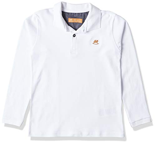 Camisa polo Polo Manga Longa Suedine, Up Baby, Meninos, Branco Especial, 3