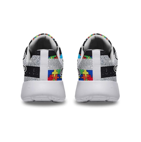 Sonzj-II Autism Awareness Shoes Mens Womens Walking Tennis Running Shoes Comfortable Athletic Sneakers4