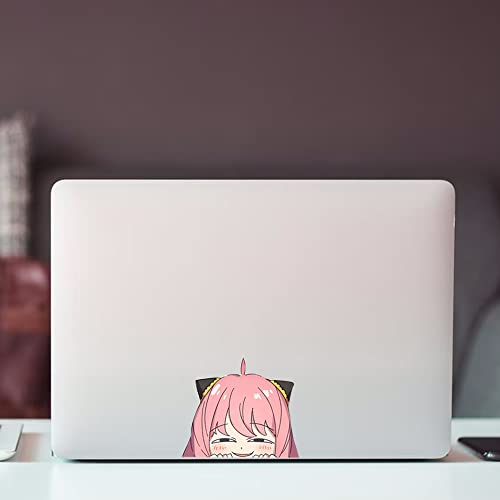 5.1'' For Anya Forger Anime Car Sticker Funny Peeker Decal Spy Family Car Accessories Auto Truck Stickers Vinyl Laptop Wrap #TOP2