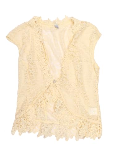 Image of Allegra K Women Wedding Guest Sheer Floral Lace Cap Sleeve Shrug Bolero | Lightweight open front. Versatile for daily casual, office. Elegant evening option. Soft touch