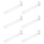 6 Pcs Anchor Brackets, Right Angle Brackets for Wood, Metal Heavy Duty 90 Degree L Corner Bracket for Wood Timber Joining Fixing Connector, White, 7.87x1.57x1.57 Inch