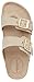 LONDON FOG Womens Wendee Sandals with Cork. Laides Slide Sandals With Double Buckle Strap Platform Sandal Gold 7.5