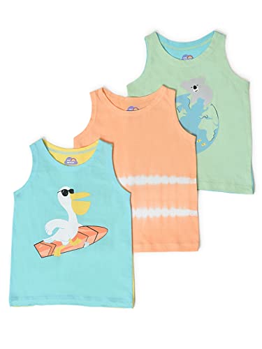 Image of Mi Arcus Flamingo Printed Cotton Vest /Innerwear /Jhabla Front Open with Half Sleeve for Baby Boy /Kids /Girl Pack of 3