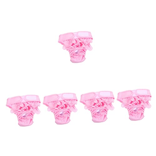 iplusmile 5 Uds Gato Rosa Flexible Pequeño Lujo Ropa Fisiológica Gatito Lavable Decorativo Pañales Envolturas Aire Algodón Cachorros Niña para Disfraz