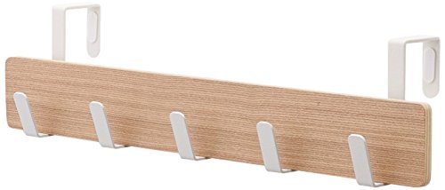 Yamazaki Home Ply Over The Door Hooks - Hanging Coat Rack, Beige, Small