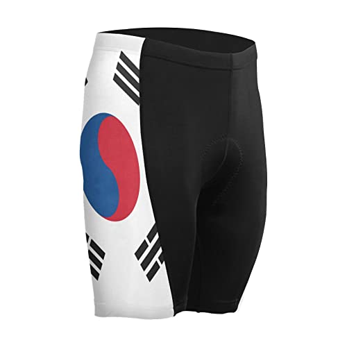 South Korea Flag Men's Bike Shorts Padded Cycling Bicycle Biking Shorts Tight Multicolor