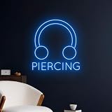Piercing de luz de neón, letrero LED de spa, luz LED de salón de perforación, letrero de neón para artista, piercing de estudio, luz de neón para decoración de pared
